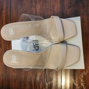 bp Women's Cream Slide Sandals